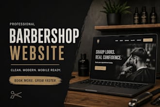 build barbershop website, barber website, salon website