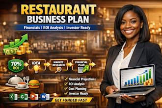 write a professional restaurant business plan with financial projections