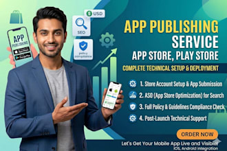 upload and publish android ios app to play store and app store