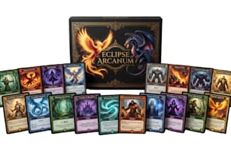 design custom card game design card board game playing card tcg card game art