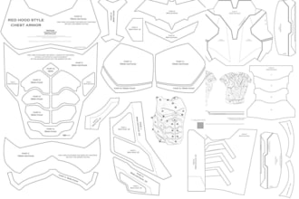 cosplay sewing patterns eva foam armor templates helmet blueprints design props