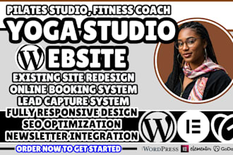 yoga studio website pilates studio website fitness studio, fitness coach website