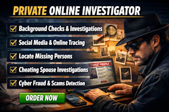 be your private investigator for osint, online investigation, background check