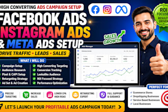 setup facebook ads campaign, instagram ads, meta ads for ecommerce sales