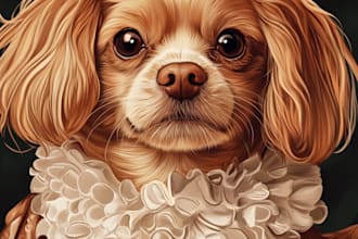 create cute and unique pet portrait