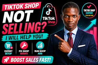 setup tiktok shop, manage tiktok shop and fix tiktok shop issues
