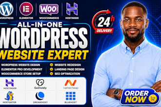 design wordpress website on godaddy hostinger namecheap bluehost dreamhost ionos