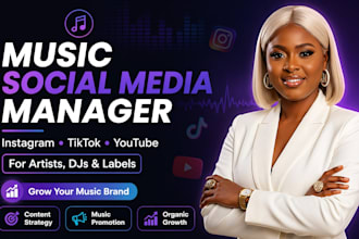 be your music social media manager for artists and label