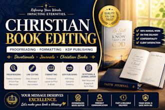 do christian book proofreading, amazon kdp bookformatting, christian book editor