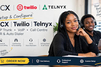 setup twilio account sip trunk did number ivr inbound outbound call centre 3cx
