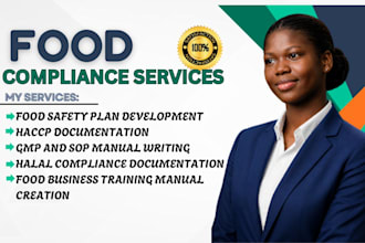 prepare halal ,gmp ,iso 22000 food safety manuals and haccp documents