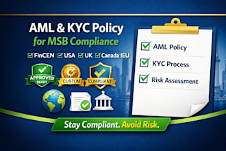 create aml kyc policy for msb fincen compliance and licensing