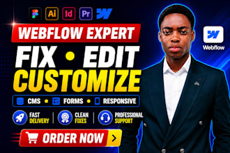fix, edit and customize your webflow website as a webflow expert
