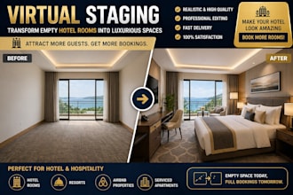 virtually stage your empty room for real estate with realistic furniture