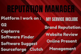 online reputation management, reverse SEO google optimization g2 clutch capterra