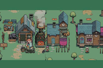 create pixel art tileset, pixel tile set, tilemap, pixel art asset for 2d games