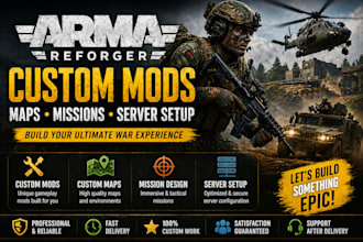 build arma reforger mods, maps and mission systems
