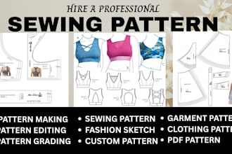 create professional sewing patterns for clothing and design