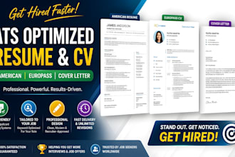 create american and europass CV and ats optimized resume
