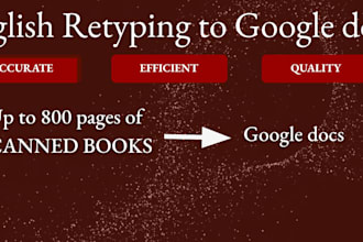 retype scanned books to text in google docs