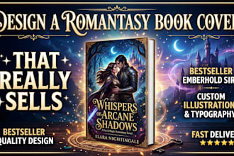 craft romantasy book cover design for kindle and KDP