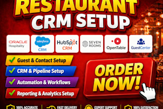setup oracle hospitality salesforce hubspot CRM sevenrooms opentable guestcenter
