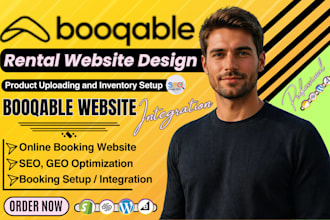 build booqable website, online booking website and rental website design