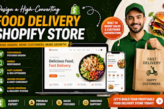 design a high converting food delivery shopify store