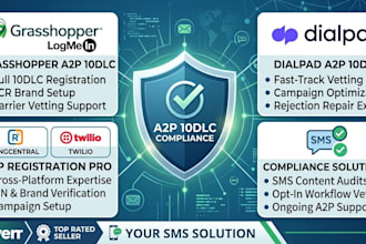 do grasshopper a2p 10dlc, dialpad a2p 10dlc, registration