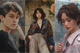 create digital painting portrait