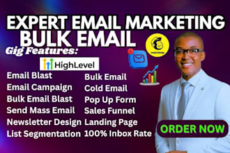 do bulk email blast, email marketing, cold email campaign with inbox delivery