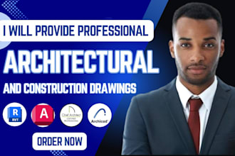 draw architectural and construction drawings in revit architecture and autocad