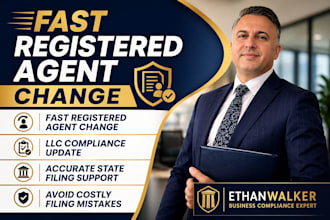 change your llc registered agent and file the update correctly