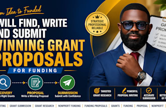 expertly grant writing and submit winning grant proposals for funding