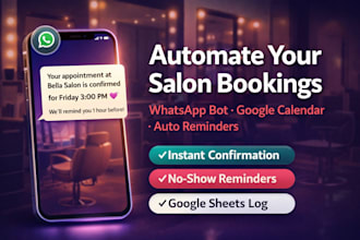 build a whatsapp booking bot for salons, spas and beauty businesses