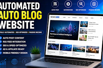 create automated news website, wordpress  autoblog  website with autoblog