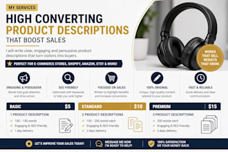 write high converting product descriptions for online store owners