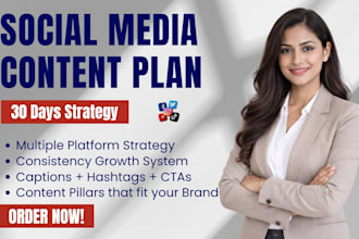 create a social media content calendar and promotion plan for growth