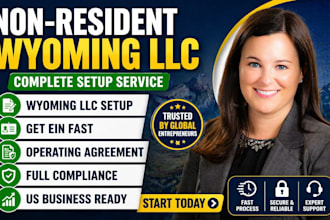 do llc registration for nonresident in wyoming us, get ein, operating agreement