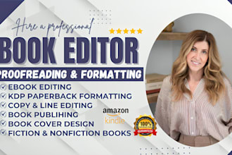 professionally edit and proofread your ebook, book, or novel for amazon KDP