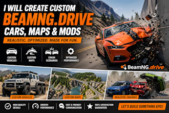 design custom beamng drive vehicles and immersive scenarios