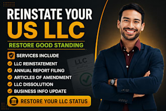 reinstate your inactive US llc and restore your good standing