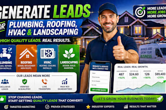 generate leads for plumbing, roofing, hvac and landscaping