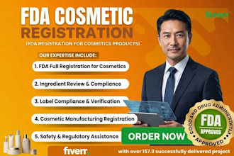 handle fda cosmetic registration, mocra compliance and US agent service