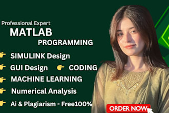do matlab simulink and matlab programming , matlab task for you