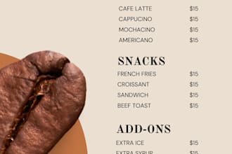 design menu cards and edit videos professionally, create design