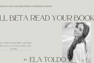 beta read your book and provide honest feedback