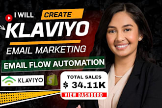 setup klaviyo email marketing flows for ecommerce store, setup email flows