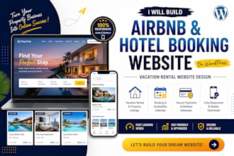 build airbnb website vacation rental wesbite hotel booking website on wordpress