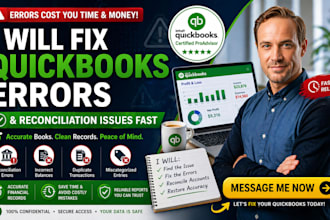 troubleshoot and fix quickbooks bookkeeping errors reconciliation cleanup issues